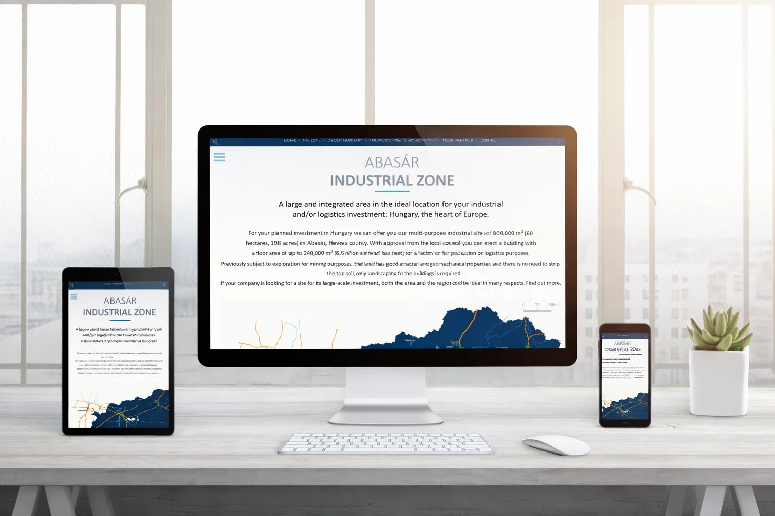Ipari területet bemutató weboldal fejlesztése