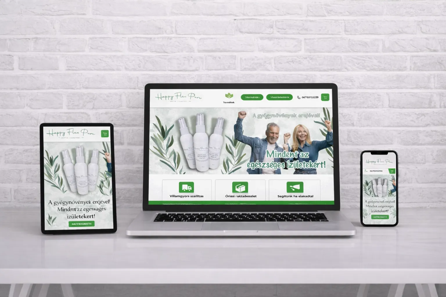 Kozmetikai gyártó cég webáruházának fejlesztése